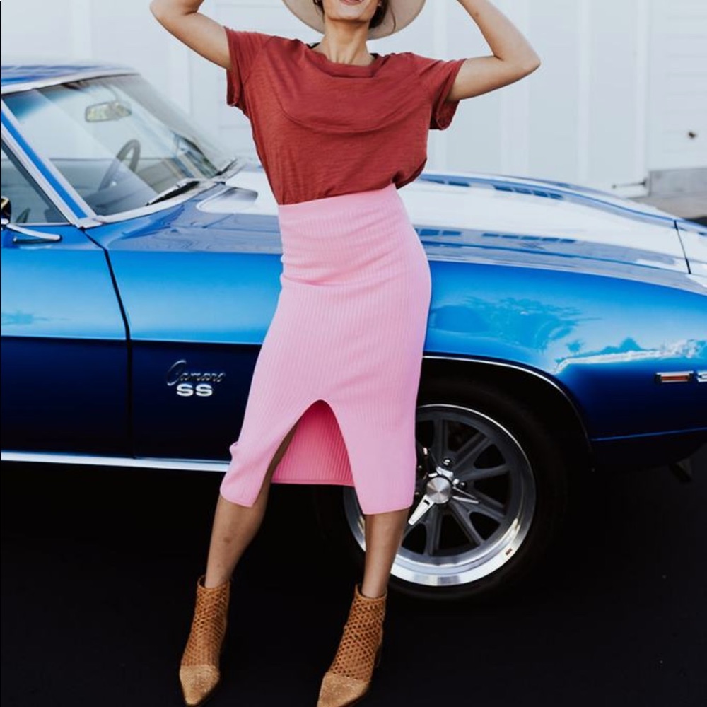 Free People Skyline Midi in Pink Fireworks